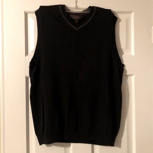 Macy’s Tasso Elba Men’s Black Sweater Vest Size M
